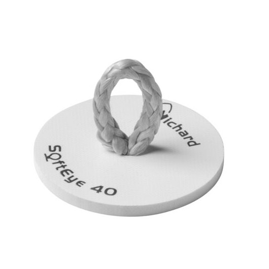 Padeye à coller SoftEye 40 Wichard | Cadène & pontet accastillage confort bateau | blanc