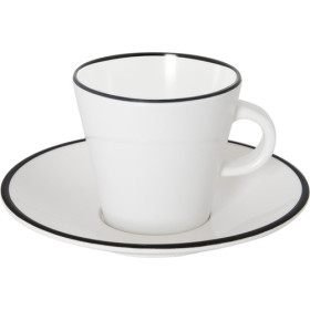 2 tasses expresso - vaisselle en mélamine - noir