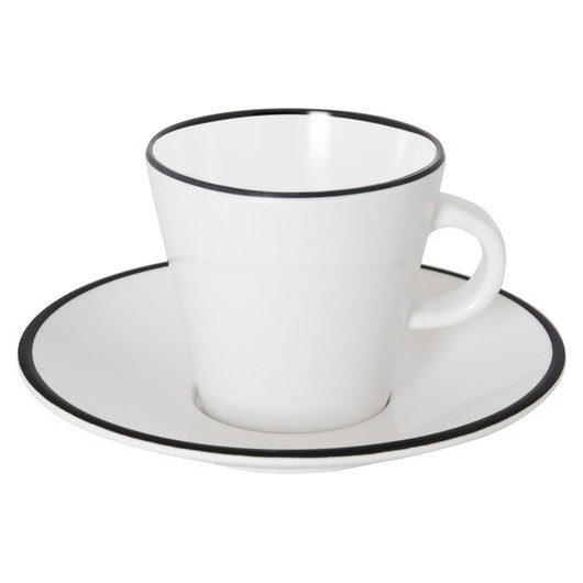 2 tasses expresso - vaisselle en mélamine - noir