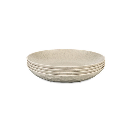 Assiettes creuses Ø 22 cm - vaisselle sans mélamine - beige