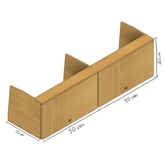 Grand meuble haut PLUS de Simple Vans | Rangements pour fourgon et van aménagé | Dimensions