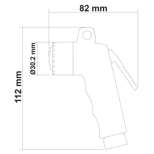 Douchette Trem en plastique blanc | Accessoires pour le camping-car & bateau : douchette en plastique | Dimensions