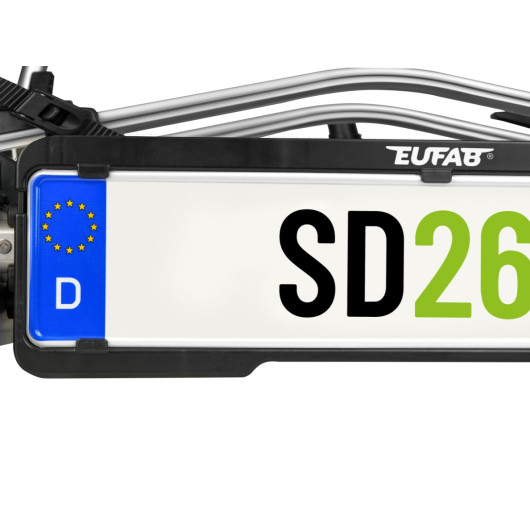 SD260 EUFAB - porte-vélos télescopique de boule d'attelage pour fourgon aménagé - support plaque
