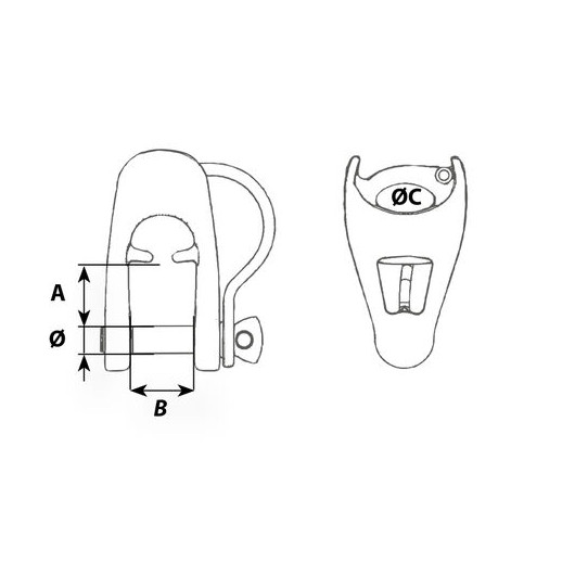 MXEvo Axe imperdable Wichard | Anneau faible friction `| Accastillage bateau à voile course croisière | dimensions