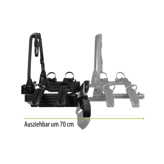 SD260 EUFAB - porte-vélos télescopique de boule d'attelage pour fourgon aménagé - télescopique