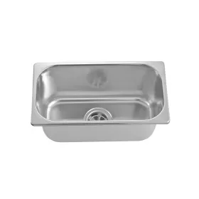 Évier rectangulaire Can LA1404 en inox | Accessoire de cuisine pour bateau et camping-car | Vue de 3/4