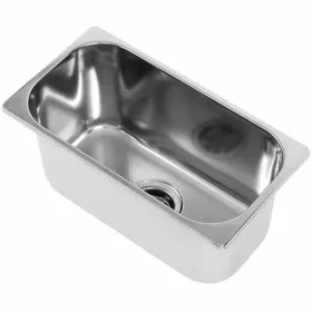 Évier rectangulaire Can LA1404 en inox | Accessoire de cuisine pour bateau et camping-car | Vue de 3/4