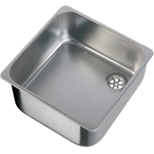 Évier carré Can LA1403 en inox | Accessoire de cuisine pour bateau et camping-car | Vue de 3/4