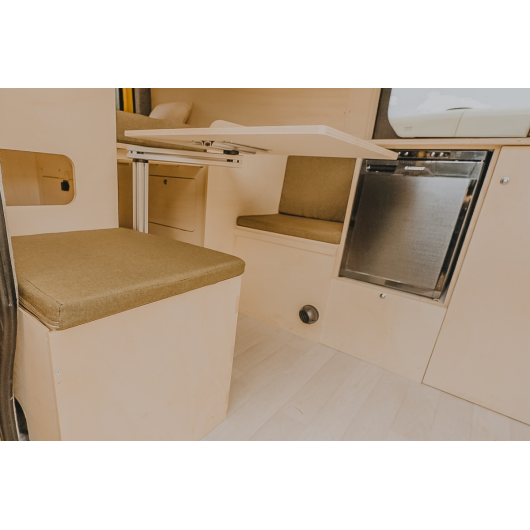 Petite assise PLUS AP pour aménagement de van Simple Vans | Table repas pour fourgon aménagé
