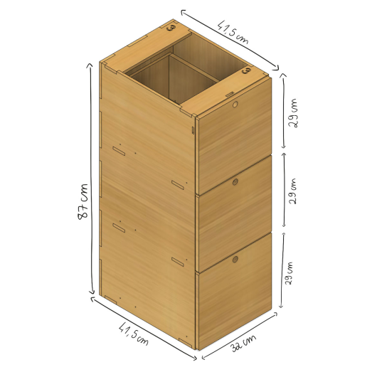 Kit aménagement pour fourgon Partners Paradise Simple Vans | Meubles en bois pour van aménagé | Meuble Cuisine tiroir