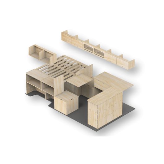 Kit aménagement pour fourgon Partners Paradise Simple Vans | Meubles en bois pour van aménagé