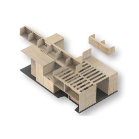 Kit aménagement pour fourgon Partners Paradise Simple Vans | Meubles en bois pour van aménagé