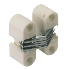 Charnière invisible 33x11 mm laiton Decmo | aménagement intérieur en van, bateau ou camping-car - blanc