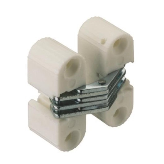 Charnière invisible 33x11 mm laiton Decmo | aménagement intérieur en van, bateau ou camping-car - blanc