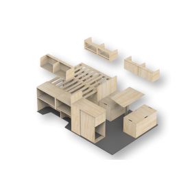 Kit aménagement pour fourgon Family Classic de Simple Vans | Meubles en bois pour van aménagé