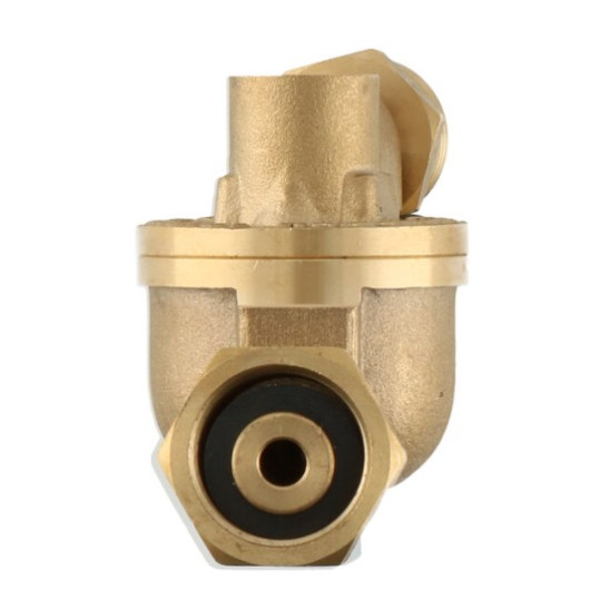PRAKTO Filtre tout gaz orientable idéale GPL, Butane et propane en fourgon et camping-car : vu raccord entré G2 Shell-f