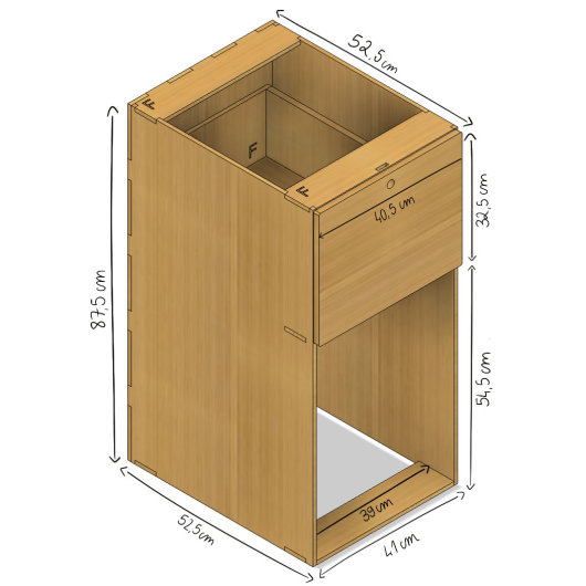 Kit aménagement pour fourgon Family Classic de Simple Vans | Meubles en bois pour van aménagé | Meuble cuisine frigo