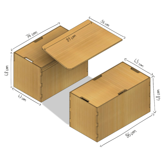 Kit aménagement pour fourgon Family Classic de Simple Vans | Meubles en bois pour van aménagé | Grandes assises