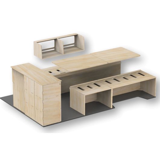 Kit aménagement pour fourgon Super Sleeper L2 / L3 de Simple Vans | Meubles en bois pour van aménagé | L2