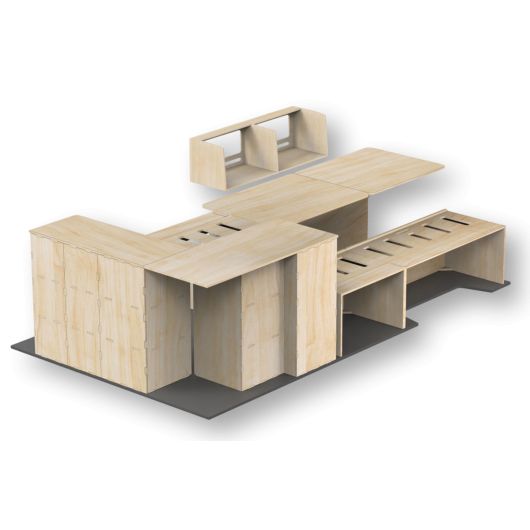 Kit aménagement pour fourgon Super Sleeper L2 / L3 de Simple Vans | Meubles en bois pour van aménagé | L3