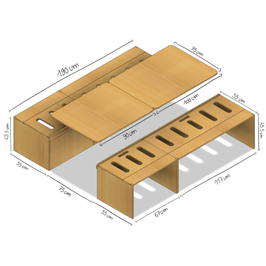 Kit aménagement pour fourgon Super Sleeper L2 / L3 de Simple Vans | Meubles en bois pour van aménagé | Lit King PLUS