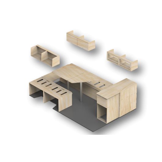 Kit aménagement pour fourgon Family Flow de Simple Vans | Meubles en bois pour van aménagé
