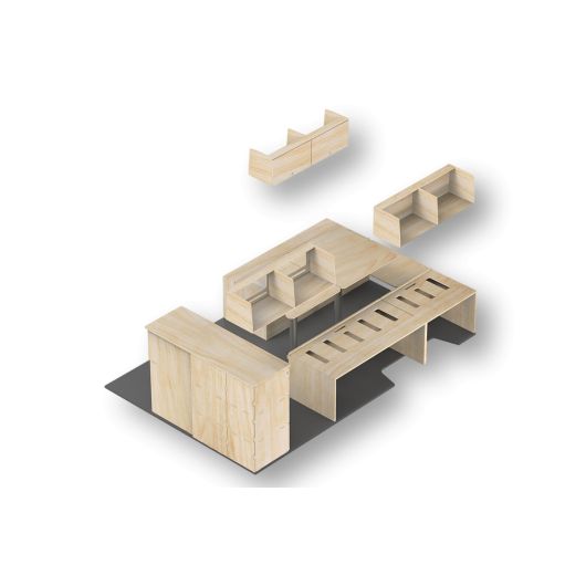Kit aménagement pour fourgon Family Flow de Simple Vans | Meubles en bois pour van aménagé