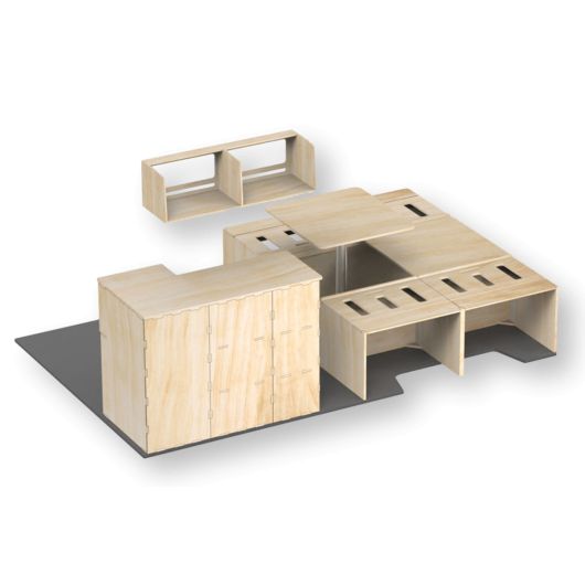 Kit aménagement pour fourgon Essentials Plus de Simple Vans | Meubles en bois pour van aménagé