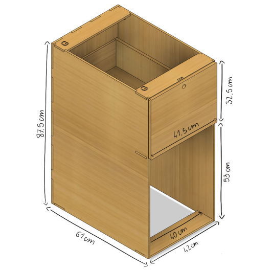 Kit aménagement pour fourgon Essentials Plus de Simple Vans | Meubles en bois pour van aménagé | Meuble cuisine frigo
