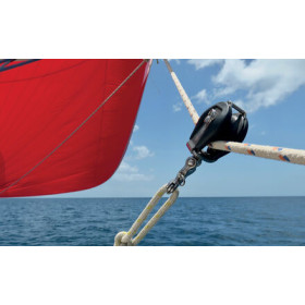 Poulie ouvrante avec mousqueton Wichard | Poulie à billes accastillage bateau à voile régate plaisance | haut de gamme