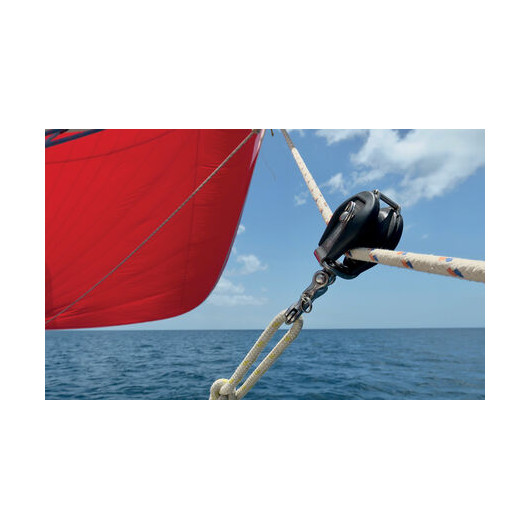 Poulie ouvrante avec mousqueton Wichard | Poulie à billes accastillage bateau à voile régate plaisance | idéal écoute de spi