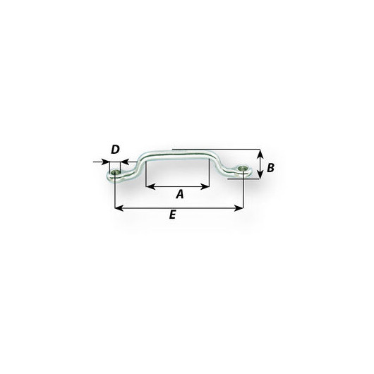 Etrier plat pour sangle Wichard | Cadène & pontet accastillage inox pour bateau à voile ou moteur | dimensions