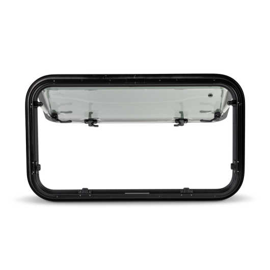 Baie RW Fusion fenêtre vitre de sécurité Carbest pour camping-car fourgon van | position ouverte