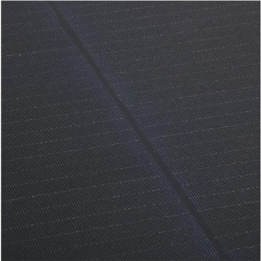MESTIC MSSH-140 | Panneau solaire, cellule PERC Shingled puissance 140 W, vu rapproché de côté d'un tuilage PERC shingled