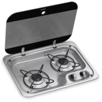 Plaque de cuisson gaz pour camping‑car, van et fourgon | À poser ou encastrer | H2R Equipements