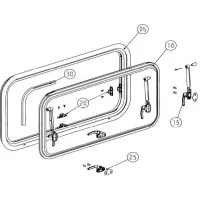 Pièces détachées pour baie vitrée et fenêtre de camping-car ou fourgon - H2R Equipements