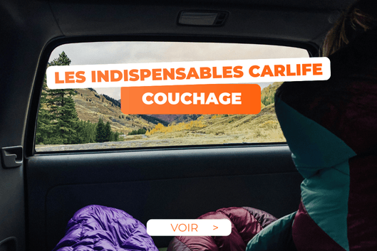 Voiture avec couchage à l'intérieur et vue sur la nature