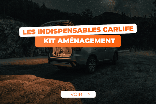 voiture la nuit avec kit amenagement voyage