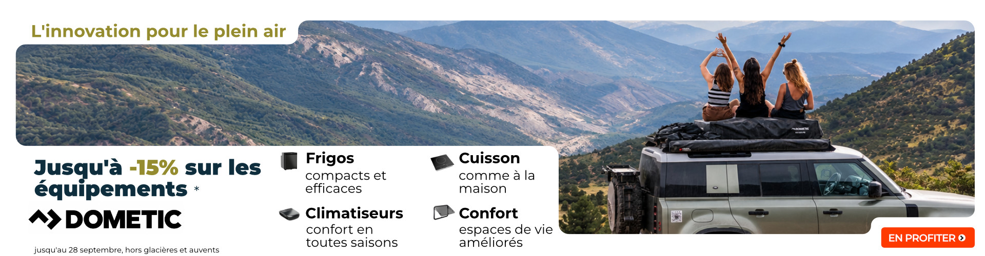 Jusqu'à -15% sur les produits DOMETIC