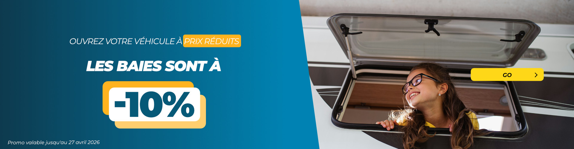 Promotion -10% sur les fenêtres de van et camping-car